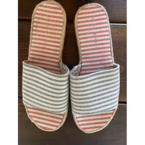 Kelly Katie 8.5 Espadrille Mule Red White Blue Summer Vibe American Platform